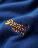 The Superdry Mens Essential Logo Hoodie in Pilot Mid Blue