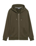 The Superdry Mens Essential Logo Zip Hoodie in Army Khaki