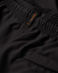The Superdry Mens Premium Embroidered Swimshorts in Black