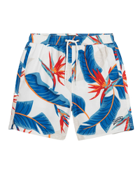 The Superdry Mens Recycled Hawaiian Print Swimshorts in Optic Paradise