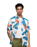 The Superdry Mens Hawaiian Shirt in Optic Paradise