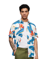 The Superdry Mens Hawaiian Shirt in Optic Paradise