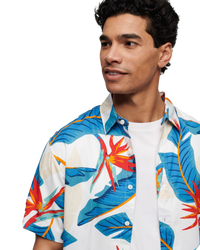 The Superdry Mens Hawaiian Shirt in Optic Paradise