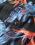 The Superdry Mens Hawaiian Shirt in Dark Navy Fire