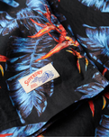 The Superdry Mens Hawaiian Shirt in Dark Navy Fire