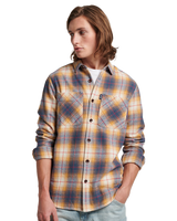 The Superdry Mens Vintage Check Overshirt in Golden Navy Ombre