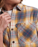 The Superdry Mens Vintage Check Overshirt in Golden Navy Ombre