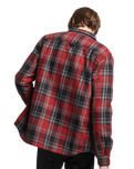 The Superdry Mens The Merchant Store Quilted Overshirt in Merchant Check Red