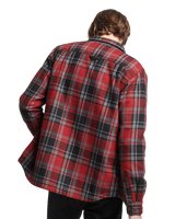 The Superdry Mens The Merchant Store Quilted Overshirt in Merchant Check Red