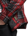 The Superdry Mens The Merchant Store Quilted Overshirt in Merchant Check Red