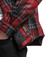 The Superdry Mens The Merchant Store Quilted Overshirt in Merchant Check Red