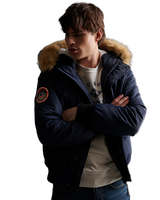 The Superdry Mens Everest Bomber Jacket in Nautical Navy