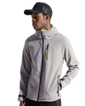 The Superdry Mens Hooded Softshell Jacket in Grey Marl