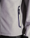 The Superdry Mens Hooded Softshell Jacket in Grey Marl