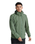 The Superdry Mens Technical Pop Zip Windcheater Jacket in Khaki