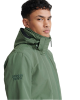 The Superdry Mens Technical Pop Zip Windcheater Jacket in Khaki