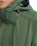 The Superdry Mens Technical Pop Zip Windcheater Jacket in Khaki