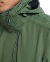 The Superdry Mens Technical Pop Zip Windcheater Jacket in Khaki