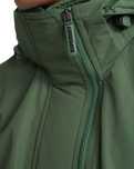 The Superdry Mens Technical Pop Zip Windcheater Jacket in Khaki