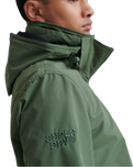 The Superdry Mens Technical Pop Zip Windcheater Jacket in Khaki