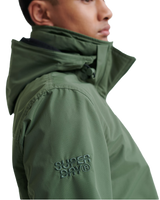 The Superdry Mens Technical Pop Zip Windcheater Jacket in Khaki