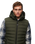 The Superdry Mens Fuji Padded Gilet in Dark Moss Green