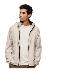 The Superdry Mens Hooded SD Windbreaker Jacket in Chateau Grey