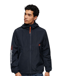 The Superdry Mens Hooded SD Windbreaker Jacket in Eclipse Navy