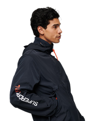 The Superdry Mens Hooded SD Windbreaker Jacket in Eclipse Navy