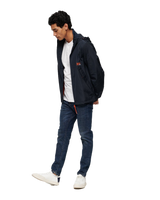 The Superdry Mens Hooded SD Windbreaker Jacket in Eclipse Navy