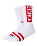 The Stance Mens OG Socks in White & Red