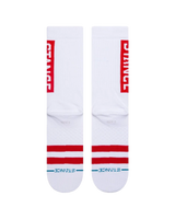 OG Womens Socks in White & Red