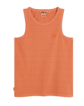 The Superdry Mens Vintage Texture Vest in Smoked Rust Orange