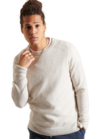 The Superdry Mens Harlo Jumper in Ecru Marl