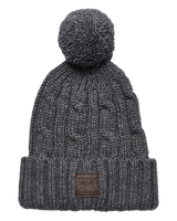 The Superdry Mens Trawler Cable Beanie in Zinc Marl