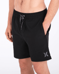 The Hurley Mens One & Only Solid Volley Shorts in Black