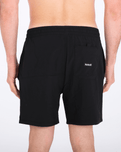 The Hurley Mens One & Only Solid Volley Shorts in Black