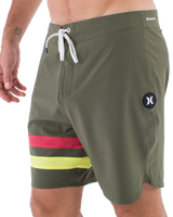 The Hurley Mens Phantom Eco Block Party Boardshorts in Charcoal Fern 2