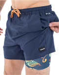 The Hurley Mens Phantom Eco Poolside Boardshorts in Obsidian