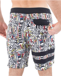 The Hurley Mens Phantom Eco 25th Block Party Boardshorts in Barely Bone