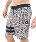 The Hurley Mens Phantom Eco 25th Block Party Boardshorts in Barely Bone