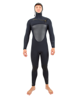 Drylock 5/4mm Hooded Chest Zip Wetsuit in Black