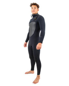 Drylock 5/4mm Hooded Chest Zip Wetsuit in Black