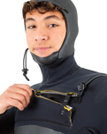 Drylock 5/4mm Hooded Chest Zip Wetsuit in Black