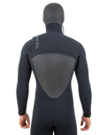 Drylock 5/4mm Hooded Chest Zip Wetsuit in Black
