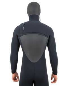 Drylock 5/4mm Hooded Chest Zip Wetsuit in Black