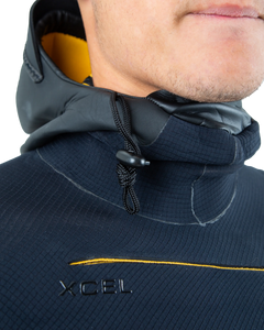 Drylock 5/4mm Hooded Chest Zip Wetsuit in Black