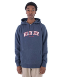 Flow Pullover Hoodie in Heather Indigo