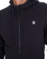 The Hurley Mens Explore Zip Hoodie in Black