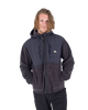 The Hurley Mens Huron Zip Hoodie in Dark Stone Grey